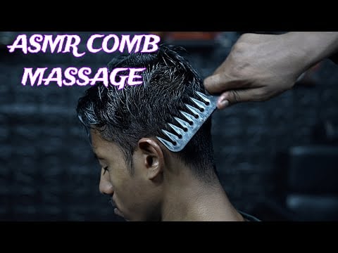 Head Scratching ASMR Massage With Comb | Neck Cracking Comb Massage ASMR | 3D Sound Comb Scratching