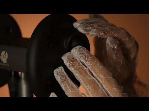 Super Tingly ASMR! Black & White Lace Gloves Ear Rubbing Triggers | Hi-Res | Sumimi
