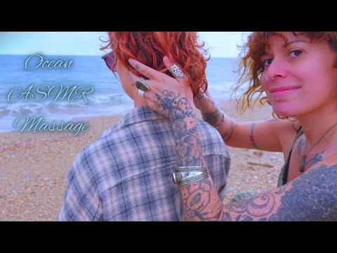 RELAXING OCEAN ASMR | Real person back tracing massage & hair play [Deep healing sleep] Soft whisper