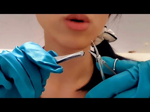 ASMR Brain Rot Removal Surgery 👩‍⚕️🩺 latex gloves, ear cleaning, cranial nerve exam, stress relief