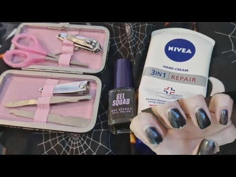LOFI ASMR Doing your nails for Halloween - Manicure