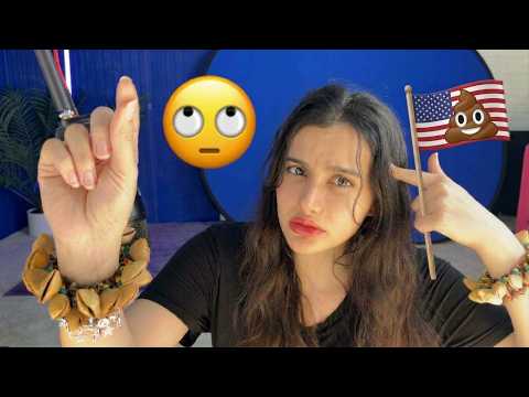 ASMR Angry Foreign Girl 🤬 Aggressive Negative Energy Plucking (Fake Language, Inaudible Whispers)