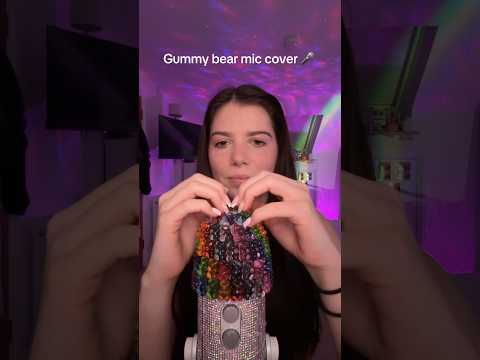 Gummy bear mic cover 🎤 #asmr #ASMR #personalattention #sleep #relax #whispers #asmrchallenge