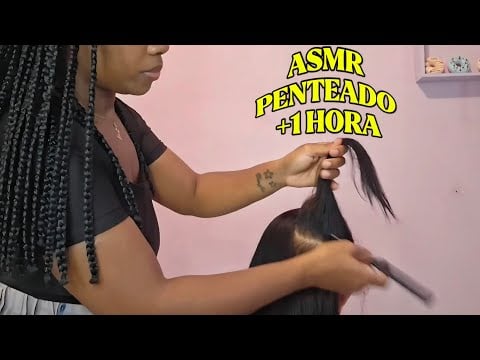 ASMR +1HORA de PENTEADOS NO SEU CABELO ✨️ ASMR CASEIRINHO para DORMIR 😴 