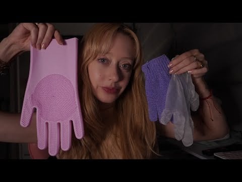 ASMR - Te relaxando com sons de luvas 🧤 