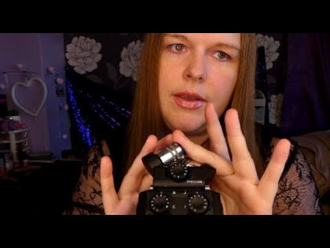 ASMR Zoom Mic Touching, Gloves, Mouth Sounds, Whispering.