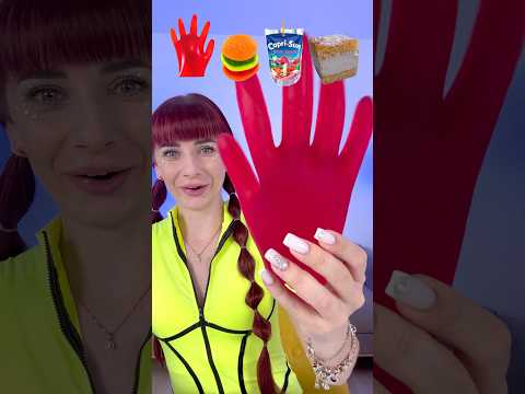 ASMR Giant Gummy Jelly Hand, Gummy Burger #shorts