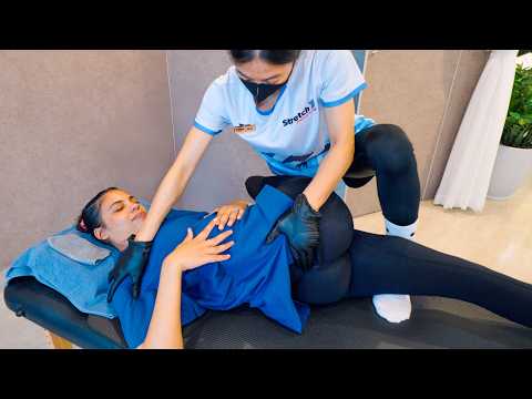 ASMR: Japanese Stretching Exercise Massage on a Rainy Day