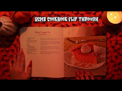 ASMR Pumpkin Cookbook Flip Through Pt. 2 🥧 (During a BIG Thunderstorm)