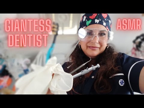 [ASMR] GIANTESS DENTIST   TENDER SOOTHING VISIT FOR SMALL PEOPLE TO THE DENTIST , TINGLES  SLEEP AID