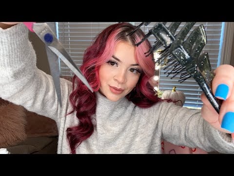 ASMR 1 minute haircut 💇🏼‍♀️ (fast and aggressive)