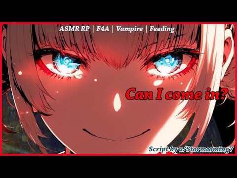 [F4M] Your Neighbor Asks to Stay the Night [ASMR][Vampire Feeding] [Oblivious Listener]