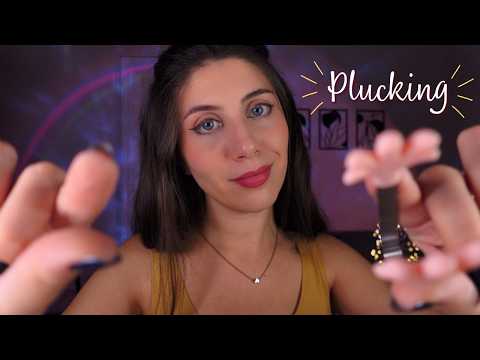 ASMR • Plucking your negativity away (pluck & snip)