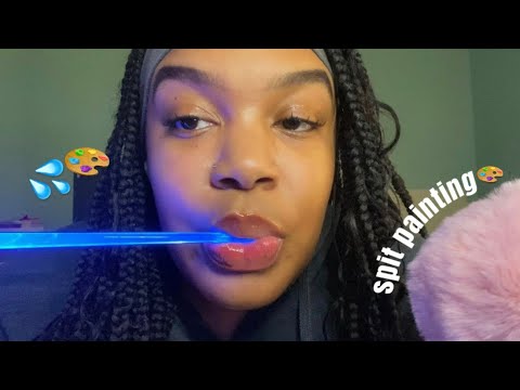 ASMR | 1 Hour of Spit Painting 🎨 (LIGHT ON) | brieasmr