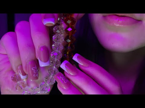 [ASMR - Whisper] tingly whispers +Beads and bracelets tapping 😴