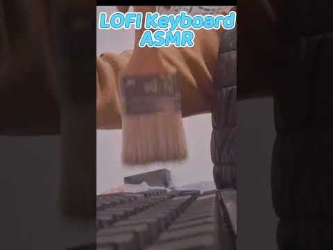 ASMR LOFI Keyboard Brushing & Build Up Scratching #shorts #asmrshorts #asmrsounds #brushing