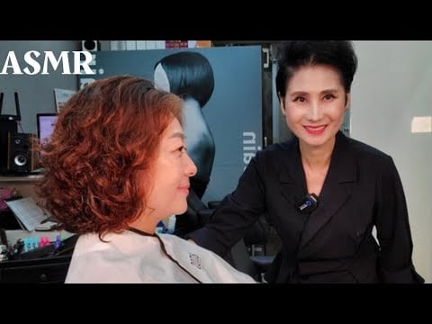 Korean Hair salon ASMR (visual and auditory activation) I hope you enjoy the long video!!