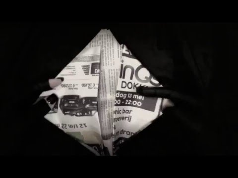 Page through, folding and whispering😇 the 📣 "  NEWS" PAPER with latex gloves  [[ASMR]]