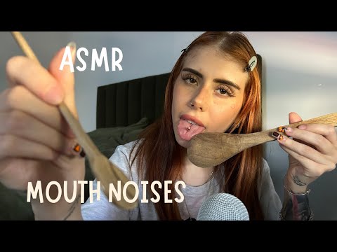 ASMR midnight snack | eating with a wooden spoon (mouth noises)