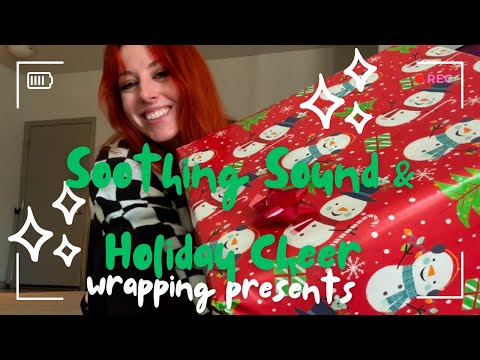 ASMR Soothing Sounds And Holiday Cheer | Present Wrapping 🎁