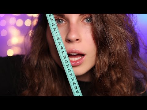 ASMR Chaotic & Up Close Measuring You | Personal Attention, Gum Chewing, Rambling