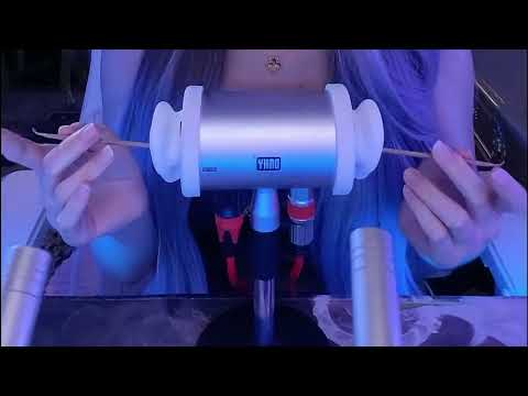 Feather, Cotton Swab & Puff Layered Ear Cleaning ASMR for Deep Sleep / 2Hr (No Talking)