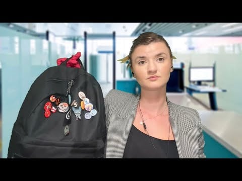 ASMR| TSA| Airport Bag Check| I Found Something Illegal