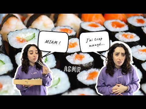 🌙 ASMR FRANÇAIS : DÉGUSTATION DE SUSHIS MAIS PAS QUE…🍣🍜 (je test des aliments = gros fail) #asmr