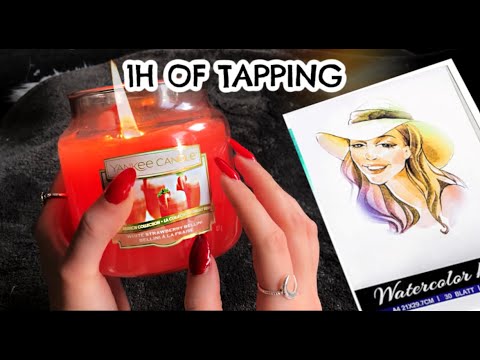 ASMR Best Tapping For Tingles (Louis Vuitton, Yankee Candle, Bamboo, ...) 1Hr No Talking