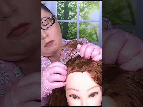 ASMR Scalp Check with Gloves (No Talking) #shorts
