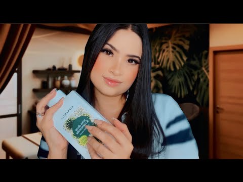 ASMR SPA:MASSAGEM FACIAL E CORPORAL PARAR ALIVIAR A TENSÃO!