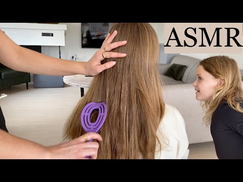 MY SISTERS TRY ASMR | Relaxing & a lil bit silly hair play sesh ✨ (whispered)