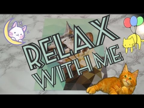 LO-FI ASMR VISUAL & SOUND TRIGGERS: CAT 🐈 STICKER PUZZLE #196