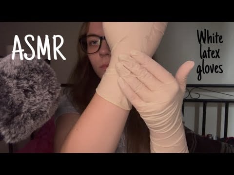 ASMR Back with white latex gloves 