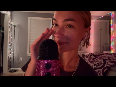 ASMR| Clicky Whisper Ramble (life update, close up whisper, lip gloss sounds)