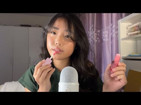 100 Layers of Lip Gloss💋Mouth Sounds, Kisses, Lipgloss pumping 
