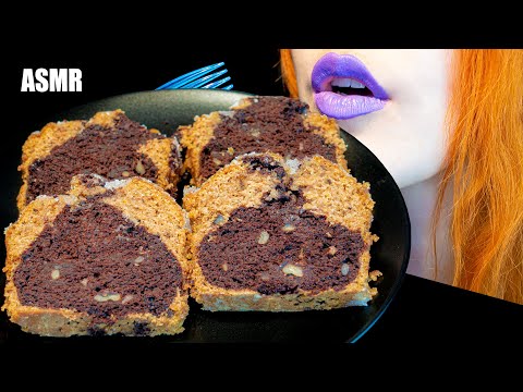 ASMR: SUGAR COATED HOMEMADE MARBLE CAKE | Thick & Moist Cake 🍰 Relaxing Eating [No Talking|V]😻