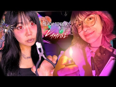 ASMR Turning YOU into a Vampire at a Sleepover  🧛Ft. ​⁠@k1ttenscafe (Lofi)