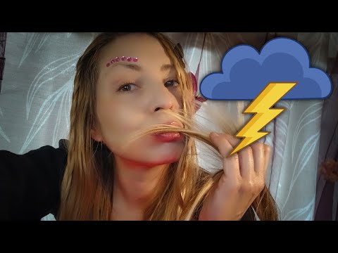 ASMR | Scalp And Hair Treatment & THUNDER AMBIENCE