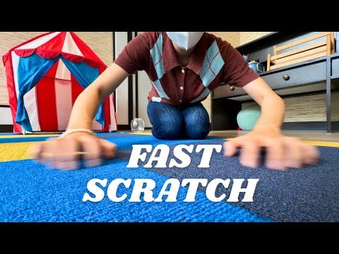 FAST & AGGRESSIVE FABRIC FLOOR SCRATCHING w/ CAMERA TAPPING (NO TALKING)