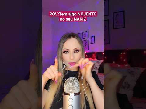 ASMR:TIRANDO ALGO DO SEU NARIZ EM INAUDÍVEL  #shorts