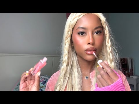 ASMR|Lip oil Application (gisou lip oil, mouth sounds,application, tingles)