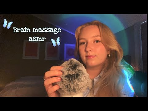 brain massage ASMR (fluffy mic and foam cover scratching) 🦋☁️