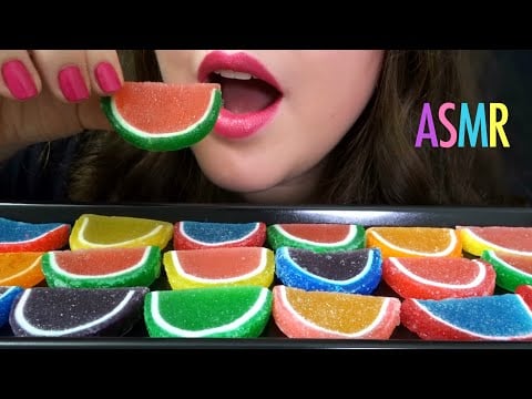 ASMR Fruity Gummy Candy 🍉 CHEWY Eating Sounds & SOFT Whispers