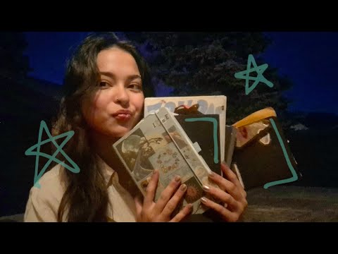 ASMR in my backyard/explaining my notebook ecosystem☆ (show & tell, lofi, soft spoken)
