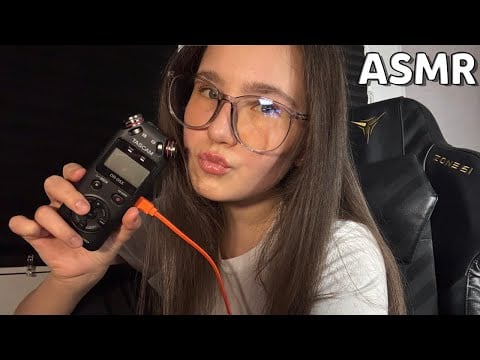 ASMR TASCAM Mic Triggers (Biting, Eyebrows, Hair) & Mouth Sounds