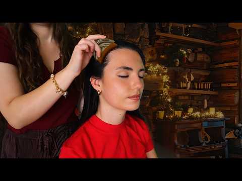 asmr scalp attention with different techniques ❤️ soft spoken asmr