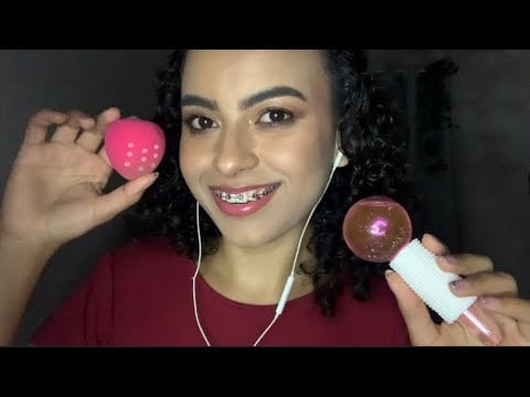 ASMR com gatilhos na cor ROSA 🩷👚
