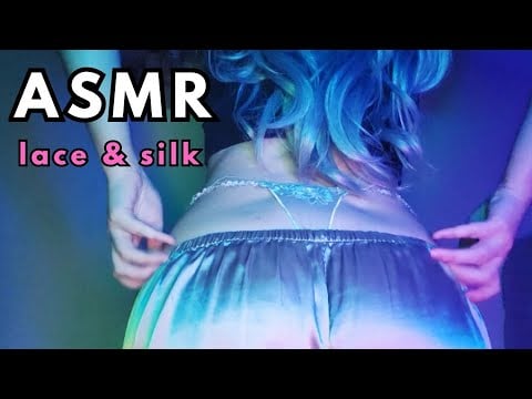 ASMR ♡ Lace and Silk | Fabric scratching sounds ♡ asmr body triggers