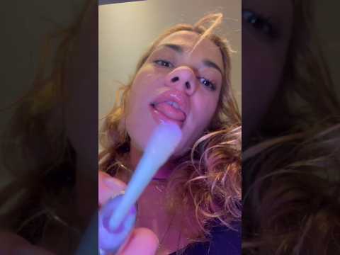 ASMR gloss and mouth sounds #asmr #tingles #relax